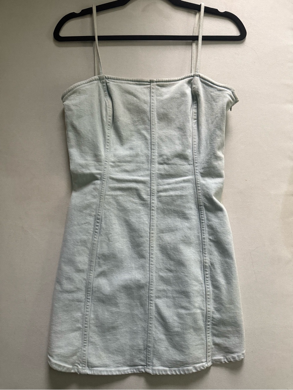 Zara Light blue Spaghetti Strap denim Mini Dress